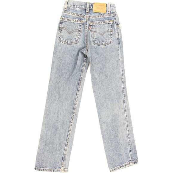 90s Vintage Levi's 505 Slim High Waisted Boho Festival Petite Y2K Denim Jeans 22 - Picture 2 of 6